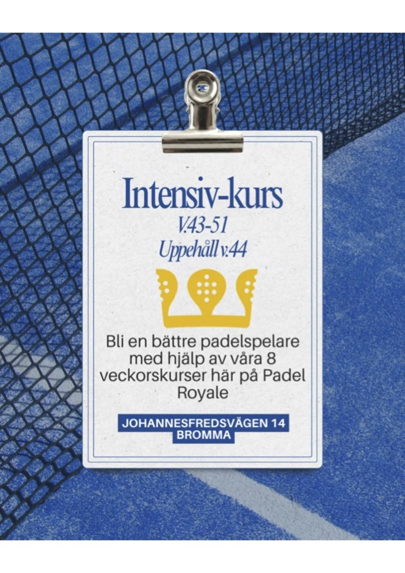 HT2026! 8-VECKORSKURS KVÄLL MÅNDAG-TORSDAG (START VECKA 43)